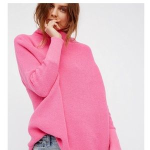 Free People Ottoman Tunic Sweater in Jilly Pink